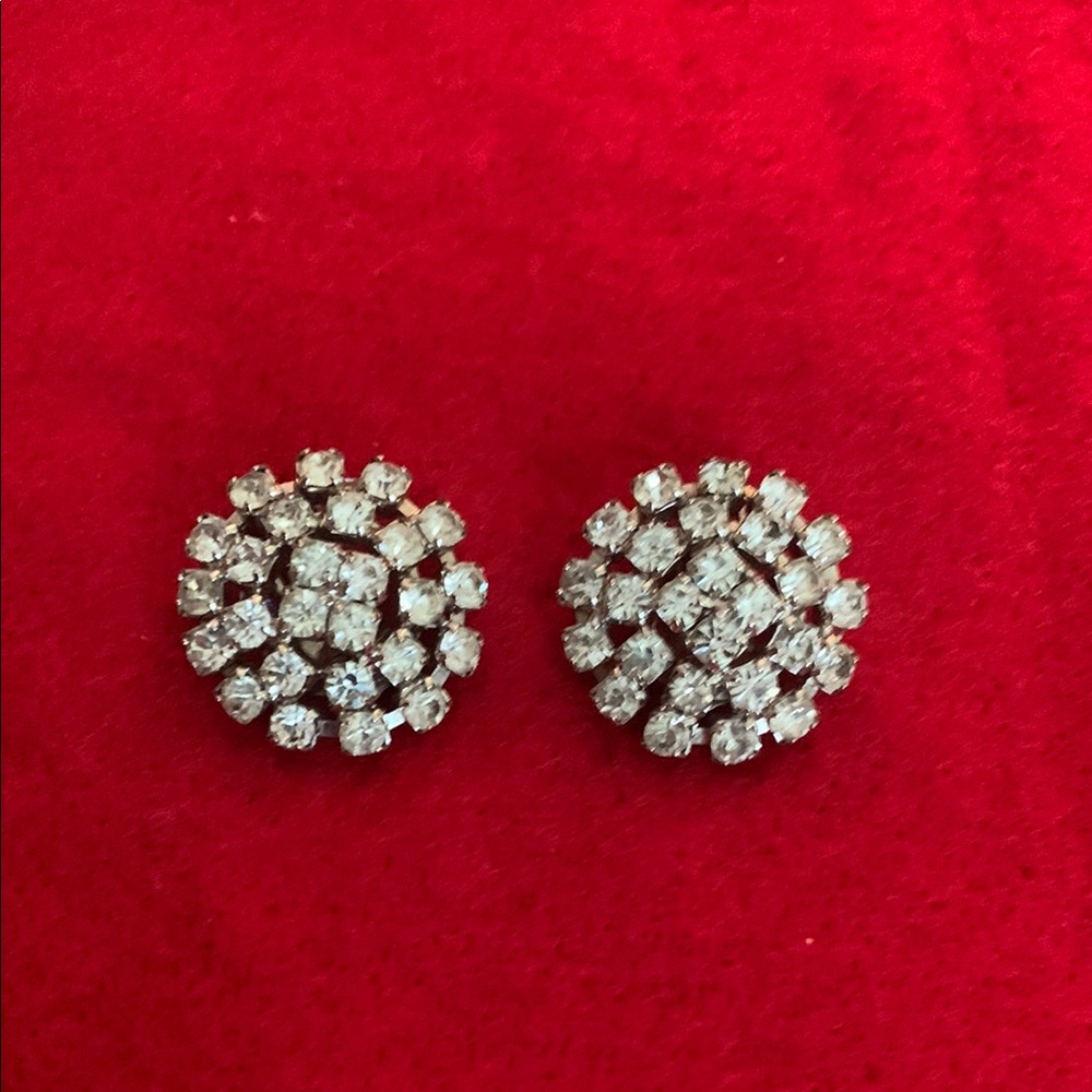 Elegant Silver Crystal Earrings